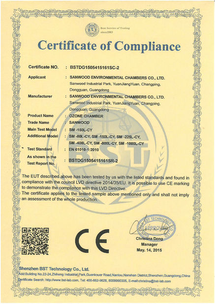China Guangdong Sanwood Technology Co.,Ltd Certificações